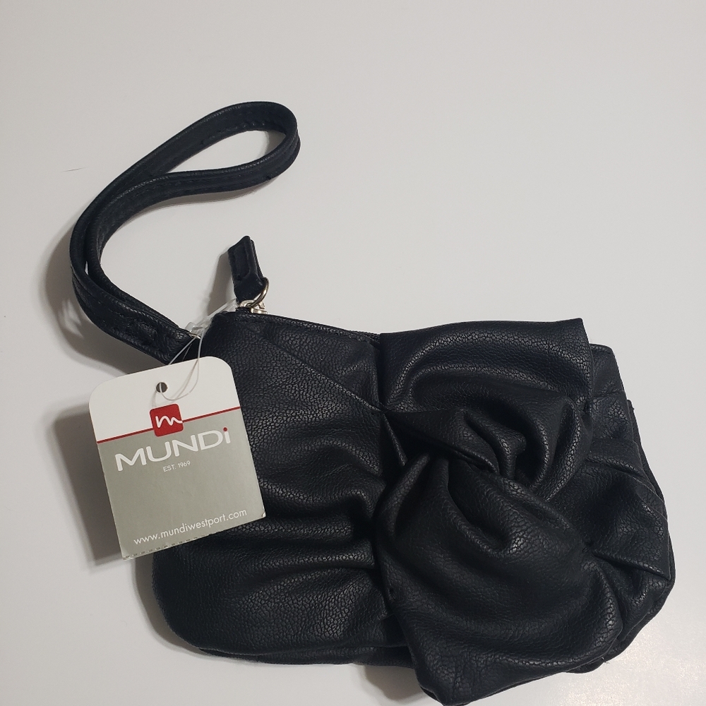 NWT Mundi Black Coin Purse/ID  Wristlet - Picture 2 of 8